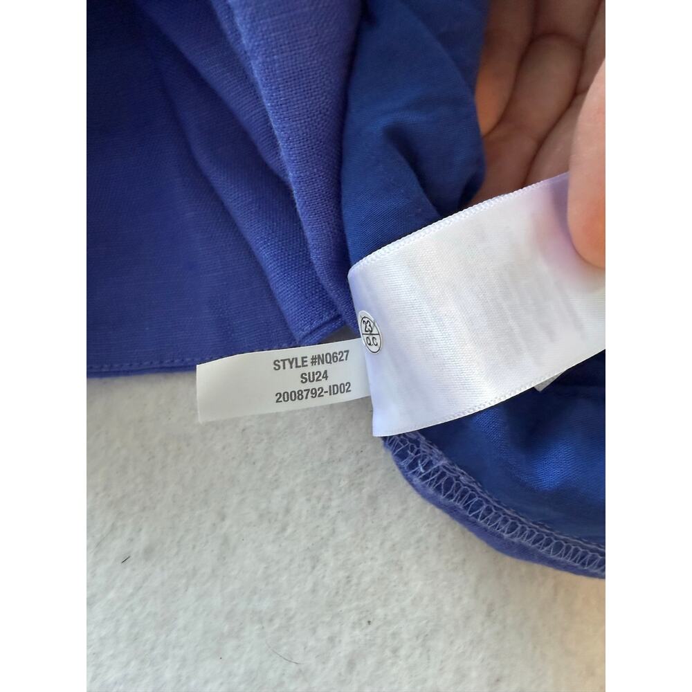 Madewell Palma Mini Dress in 100% Linen Blue Size S NWT - Picture 8 of 10